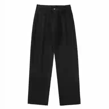 大卫贝肯 美式高街基础款纯色简约百搭宽松舒适复古休闲直筒牛仔裤 男女同款 黑色