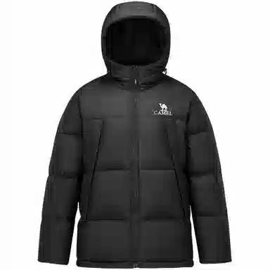 CAMEL Warm Fleece Windproof Hooded Puffer Jacket