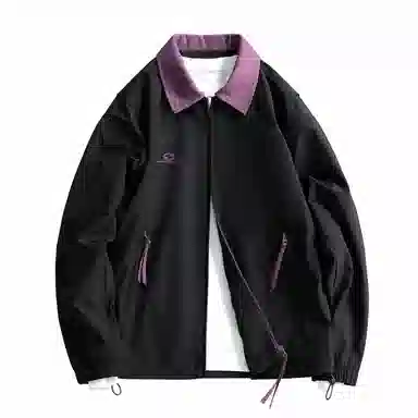 s.k. manor hill Letter Logo Bomber Jacket Purple