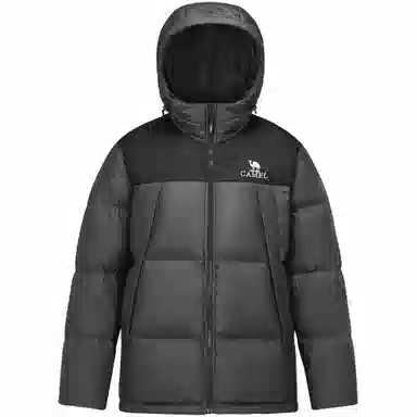 CAMEL Warm Fleece Windproof Hooded Puffer Jacket