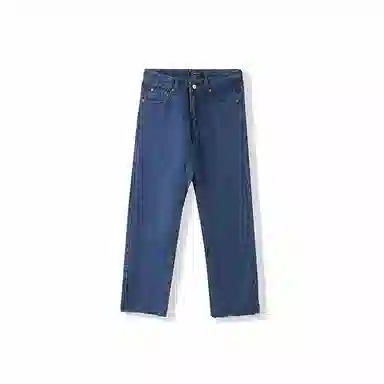 我是大卫 直筒宽松休闲牛仔裤 男女同款 蓝色