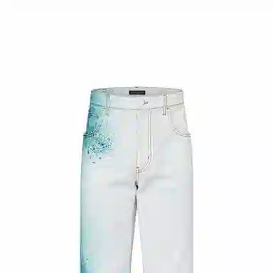 Louis Vuitton Logo Print Jeans