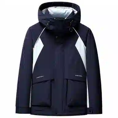 鸭鸭 拼色时尚韩版休闲短款羽绒服 通用