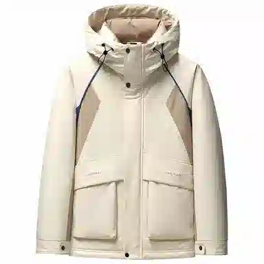 鸭鸭 拼色时尚韩版休闲短款羽绒服 通用