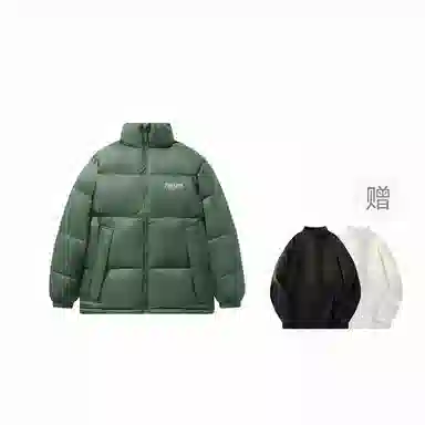 鸭鸭 经典暖冬系列 简约字母印花设计感简约纯色青少年基础款学生党好物宽松休闲加 厚保暖防寒百搭羽绒服 通用