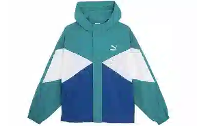 PUMA Logo Print Hoodie Jacket