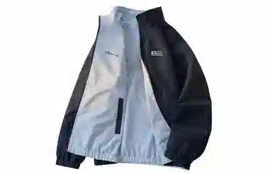 王者荣耀 基础款纯色条纹双面穿翻领飞行长袖高级感字母印花宽松教练夹克外套 男女同款