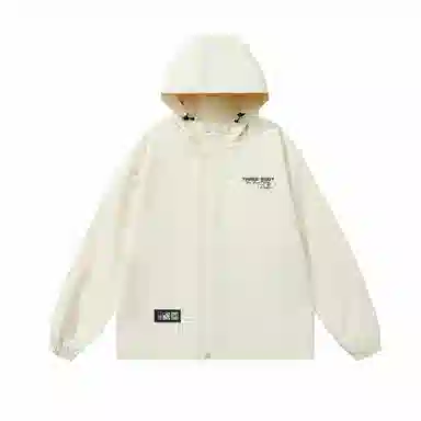 三体 游戏系列 简约基础款字母印花休闲美式复古高街潮牌户外工装机能风多巴胺宽松防风防寒百搭日系连帽长袖夹克外套 男女同款