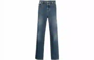 DIESEL SS23 Washed Straight Jeans Blue