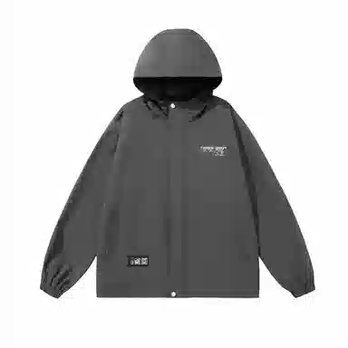 三体 游戏系列 简约基础款字母印花休闲美式复古高街潮牌户外工装机能风多巴胺宽松防风防寒百搭日系连帽长袖夹克外套 男女同款