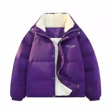 鸭鸭 经典暖冬系列 简约字母印花设计感青少年纯色基础款学生党好物户外通勤宽松休闲百搭防寒保暖羽绒服 男女同款