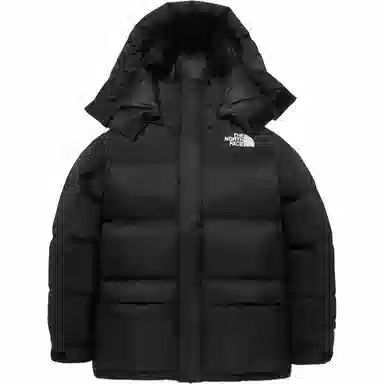 The North Face Logo Hoodie Down Jacket Black