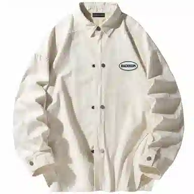 大卫贝肯 美式宽松休闲潮流单排扣翻领夹克外套 男女同款