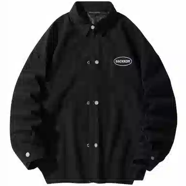 大卫贝肯 美式宽松休闲潮流单排扣翻领夹克外套 男女同款