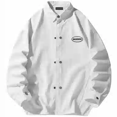 大卫贝肯 美式宽松休闲潮流单排扣翻领夹克外套 男女同款