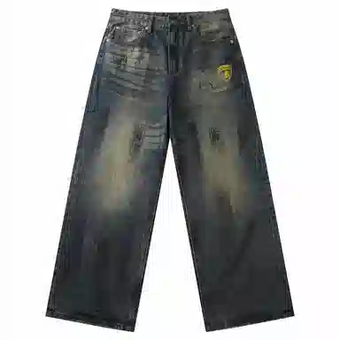 Automobili Lamborghini Baggy Jeans Retro Blue