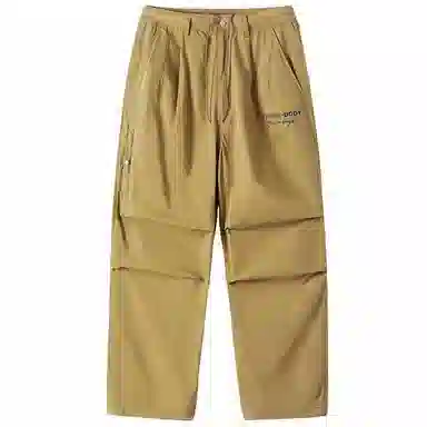 三体 纯色宽松休闲舒适工装裤 男女同款