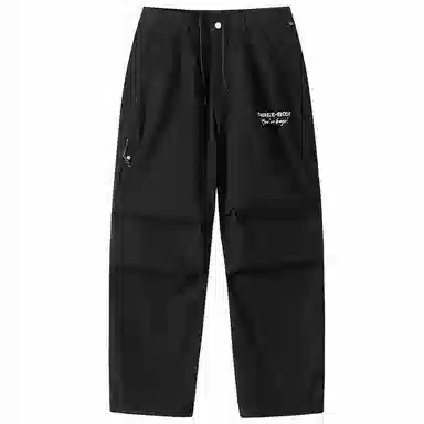 三体 纯色宽松休闲舒适工装裤 男女同款