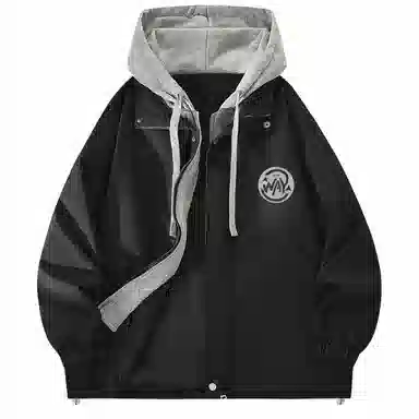 WANX Logo Patchwork Hoodie Jacket