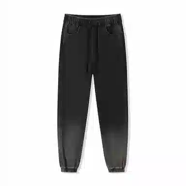 森马 渐变束脚松紧腰长裤牛仔裤 男款