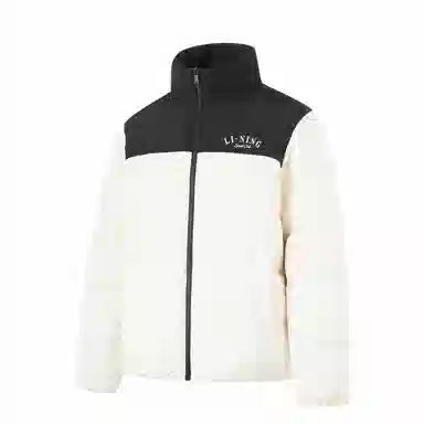 LiNing Sports Life Colorblock Letter Zipper Down Jacket