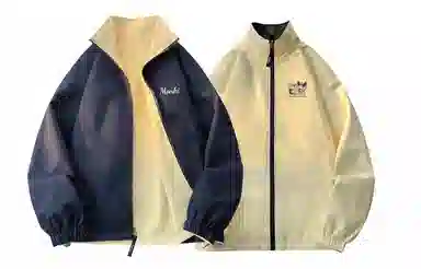 王者荣耀 梦奇款 双面穿拼接美式嘻哈街头撞色高街字母趣味卡通印花立领户外防风休闲宽松舒适飞行员教练夹克外套 男女同款