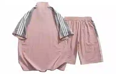 王者荣耀 鲁班七号 反光银标速干拼接立领上衣短袖五分短裤轻薄透气宽松潮牌凉感舒适百搭户外休闲运动套装 男女同款