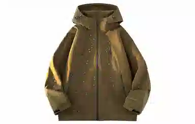 王者荣耀 韩信款美式复古简约基础款宽松双头拉链连帽登山闲百搭纯色工装飞行员教练长袖夹克外套 男女同款 浅粉