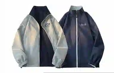 王者荣耀 梦奇款 双面穿拼接美式嘻哈街头撞色高街字母趣味卡通印花立领户外防风休闲宽松舒适飞行员教练夹克外套 男女同款