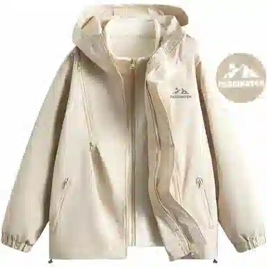 帕丁顿熊 复古高街废土机能风连帽三合一可拆卸内胆防风冲锋夹克外套 男女同款