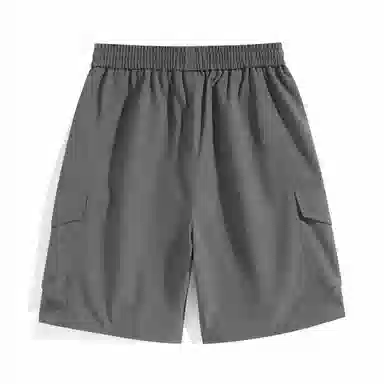 海尔斯 美式高街舒适时尚简约纯色速干宽松潮流百搭系带薄款休闲短裤 男款
