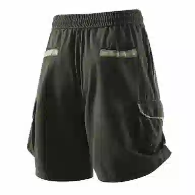 敦煌博物馆 美式复古纯棉重工做旧水洗大码多口袋机能风宽松透气工装休闲短裤 男女同款