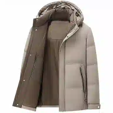 雅鹿 加厚休闲连帽羽绒服 男款