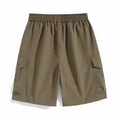 海尔斯 美式高街舒适时尚简约纯色速干宽松潮流百搭系带薄款休闲短裤 男款