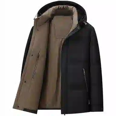 雅鹿 加厚休闲连帽羽绒服 男款