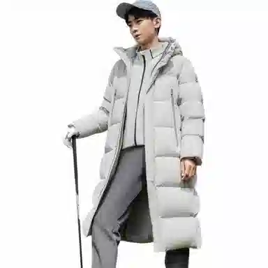 波司登 加厚长款纯色长袖羽绒服 男女同款