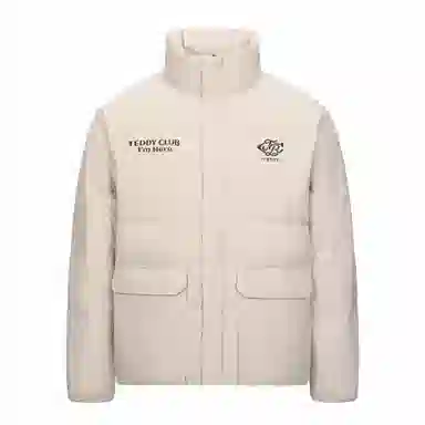 Teddy Collection Basic Letter Print Down Jacket