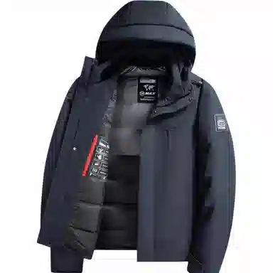 雅鹿 时尚百搭简约羽绒服 男款 纯蓝色