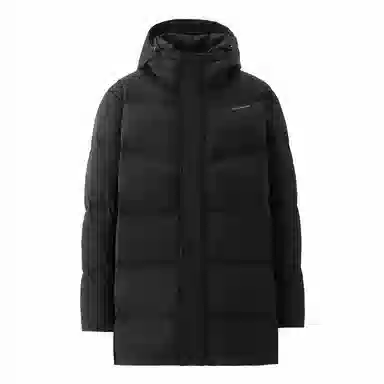 佐丹奴 连帽舒适中长款梭织羽绒服 男款