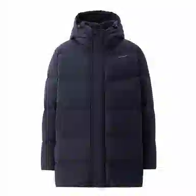 佐丹奴 连帽舒适中长款梭织羽绒服 男款