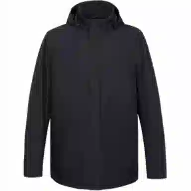 迪柯尼 时尚简约连帽长袖棉服 男款 黑色