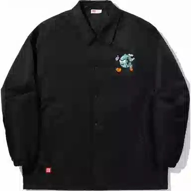 中国李宁 印花宽松舒适休闲棉服 男女同款 黑色