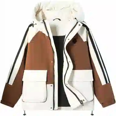 帕丁顿熊 简约字母条纹保暖加厚羽绒服 男女同款