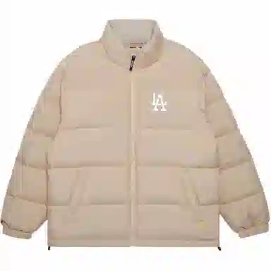 New Era x MLB FW24 Los Angeles Dodgers Letterman Down Jacket Khaki