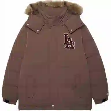 New Era x MLB FW24 Los Angeles Dodgers Down Jacket Brown