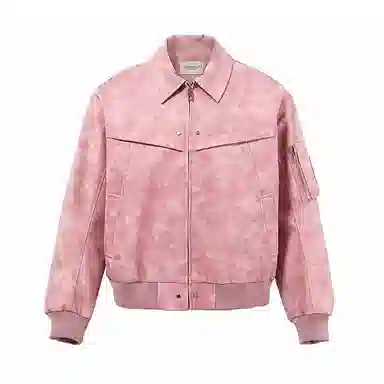 BENMYSHOWER Tie-Dye Baseball Jacket