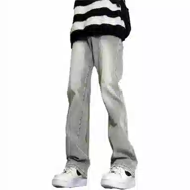 emoji Vintage Washed Straight Jeans