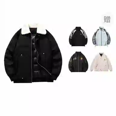 The Simpsons Logo Embroidered Sherpa Collar Down Jacket