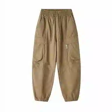 赞仕 宽松微锥复古束脚工装裤 男款