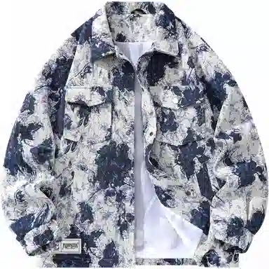 帕丁顿熊 多巴胺扎染小香风复古休闲宽松夹克外套 男女同款